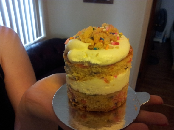 cake, rainbow, birthday, vanilla, food